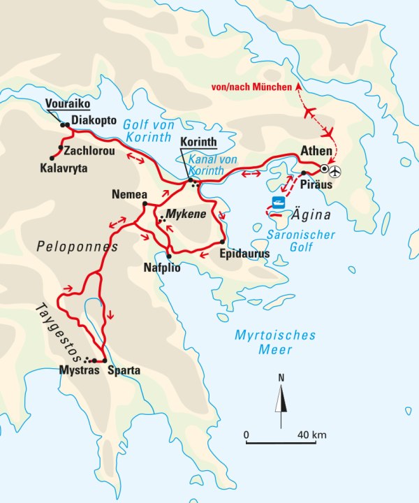 74-griechenland-karte, © Bayerisches Pilgerbüro