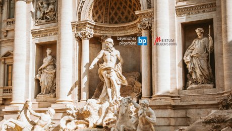 Italien-Barockes-Rom-Header-01, © Bild Chris Czermak Unsplash Logos Bayerisches PIlgerbüro Bistum Regensburg