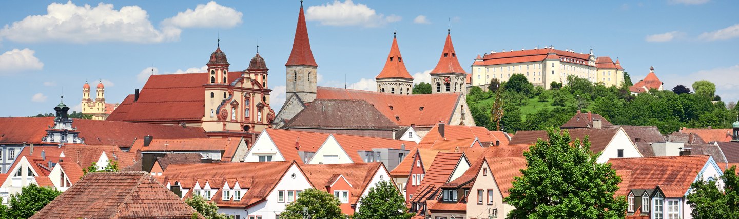 Blick auf Ellwangen, Deutschland, © Manuel Schönfeld - stock.adobe.com