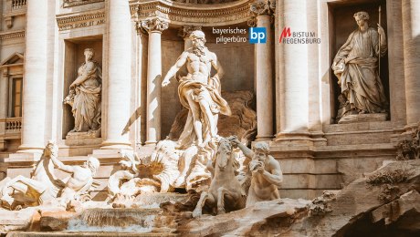 Italien-Barockes-Rom-Header-01, © Bild Chris Czermak Unsplash Logos Bayerisches PIlgerbüro Bistum Regensburg